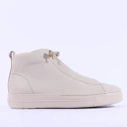 Women Paul Green Hidden Bungee Lace Hi Top - Biscuit Leather