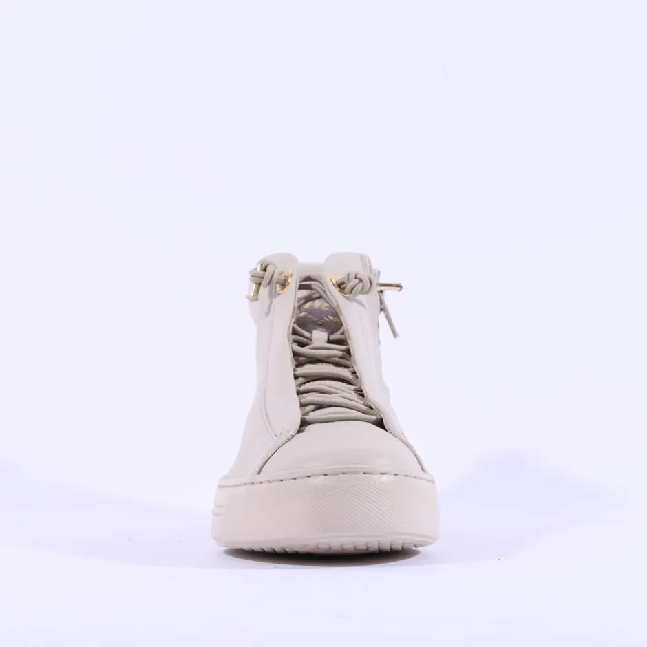 Women Paul Green Hidden Bungee Lace Hi Top - Biscuit Leather
