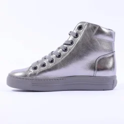 Women Paul Green Side Zip Hi Top Ankle Boot - Gun Metal