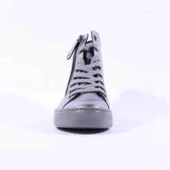 Women Paul Green Side Zip Hi Top Ankle Boot - Gun Metal