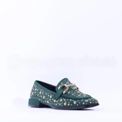 Women Kate Appleby Peniston Studded Loafer - Green Gold