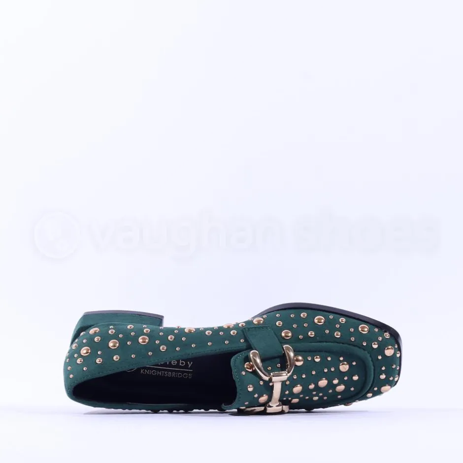 Women Kate Appleby Peniston Studded Loafer - Green Gold