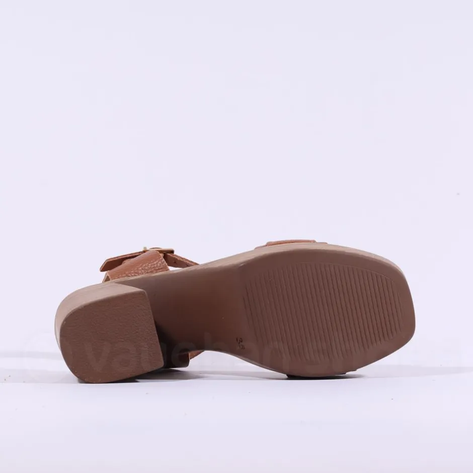 Women Oh My Sandals Platform Block Heel Link - Cognac