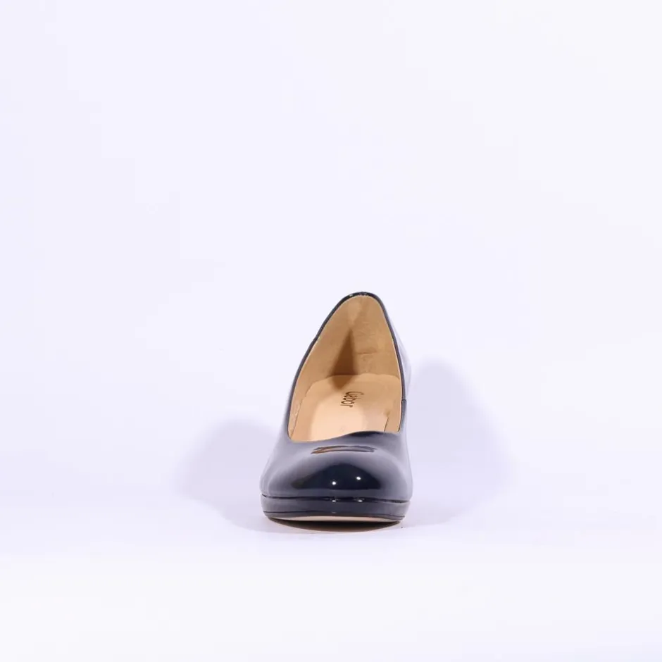 Women Gabor Platform Court Shoe Figaro - Navy