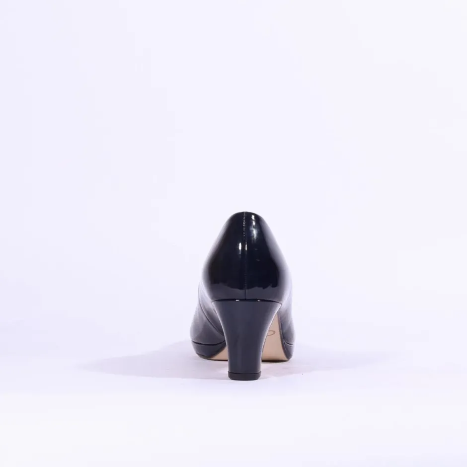 Women Gabor Platform Court Shoe Figaro - Navy