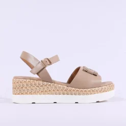 Women Repo Platform Espadrille Sandal - Beige