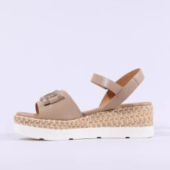 Women Repo Platform Espadrille Sandal - Beige