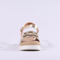 Women Repo Platform Espadrille Sandal - Gold