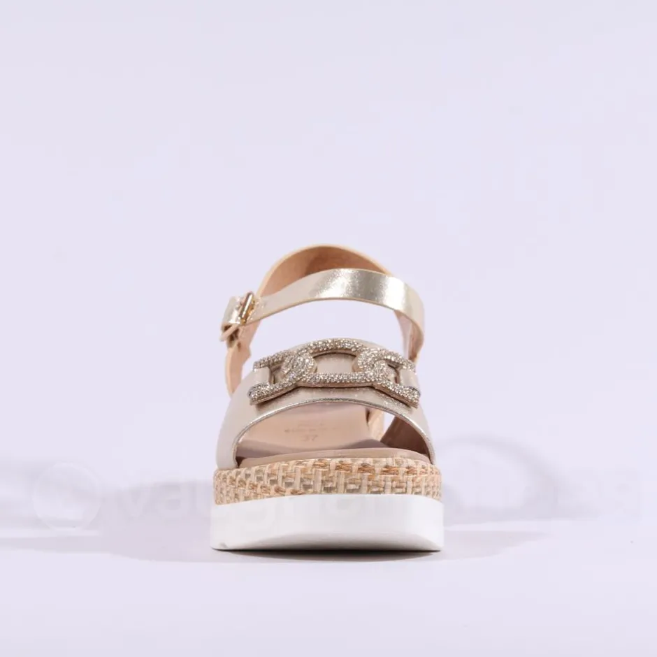 Women Repo Platform Espadrille Sandal - Gold