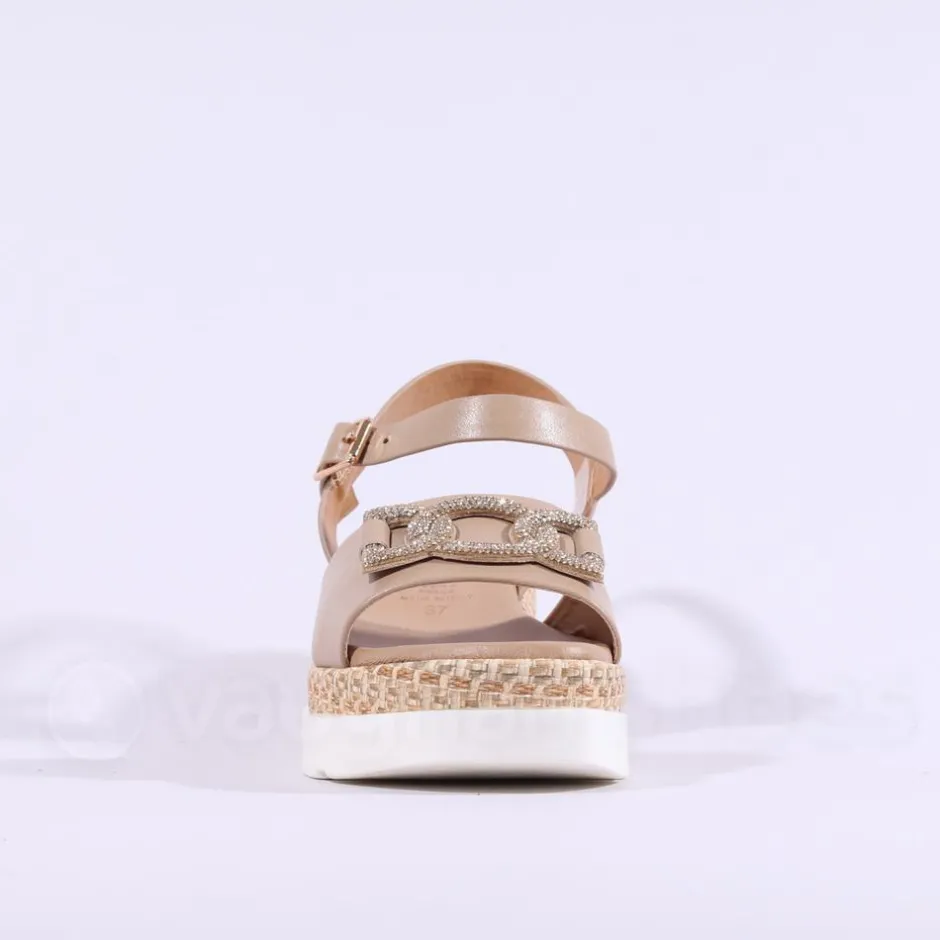Women Repo Platform Espadrille Sandal - Beige