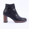 Women NeroGiardini Platform Heel Ankle Boot - Black Leather