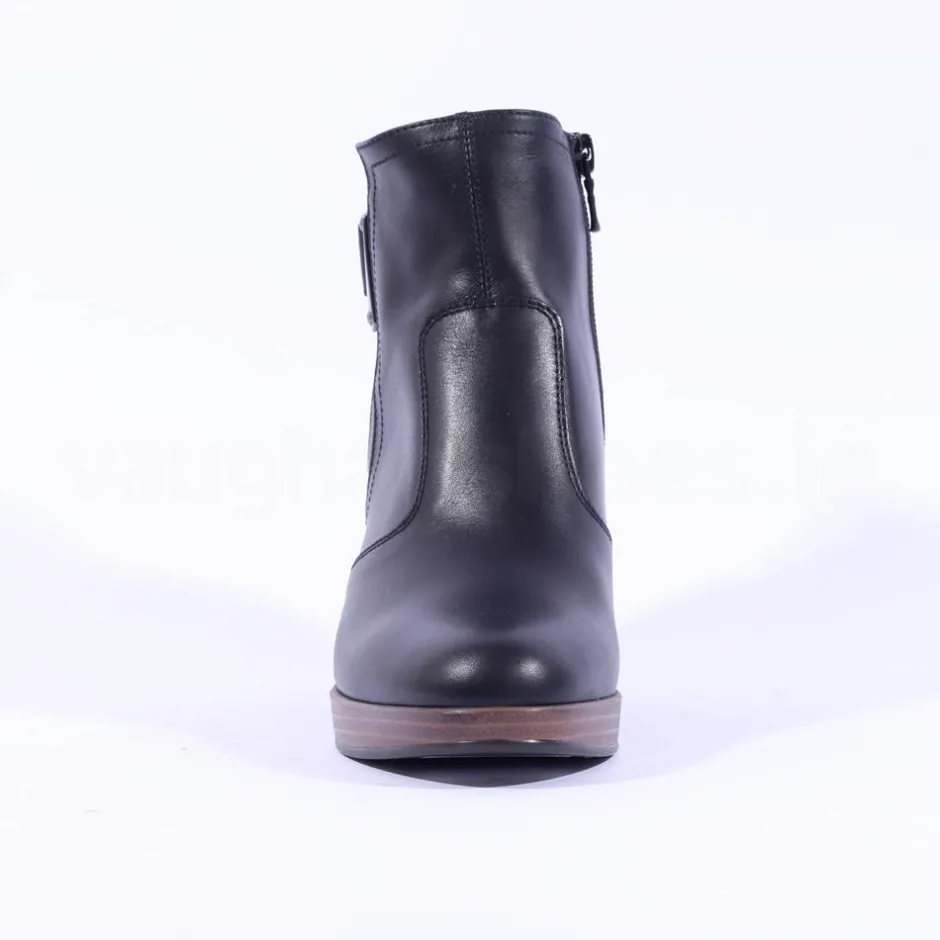 Women NeroGiardini Platform Heel Ankle Boot - Black Leather
