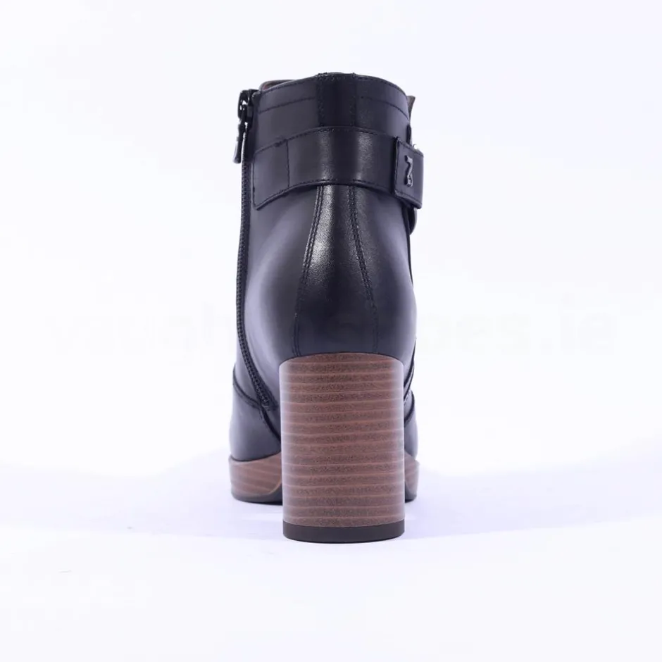 Women NeroGiardini Platform Heel Ankle Boot - Black Leather