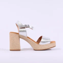 Women Oh My Sandals Platform Heel Slingback - Silver