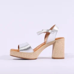 Women Oh My Sandals Platform Heel Slingback - Silver