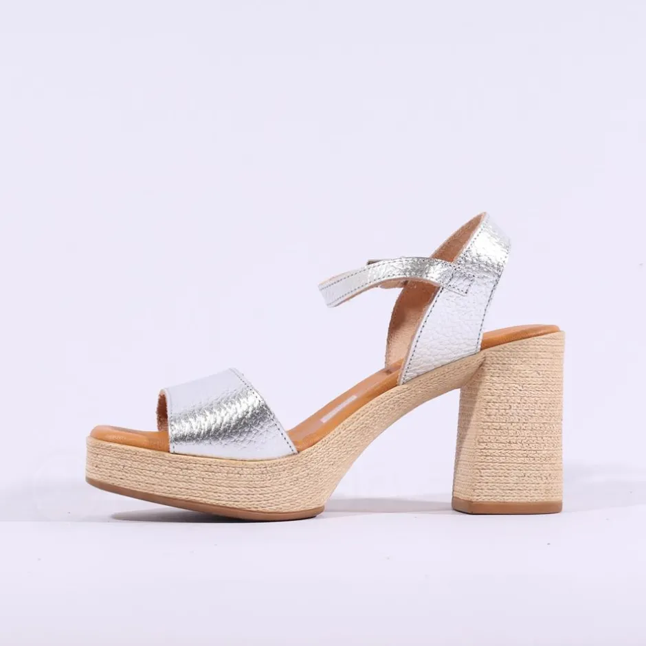 Women Oh My Sandals Platform Heel Slingback - Silver