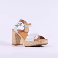Women Oh My Sandals Platform Heel Slingback - Silver