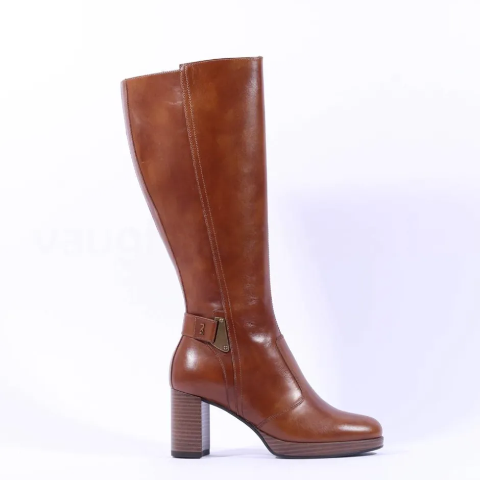 Women NeroGiardini Platform Knee High Boot - Tan Leather