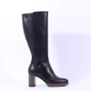 Women NeroGiardini Platform Knee High Boot - Black Leather