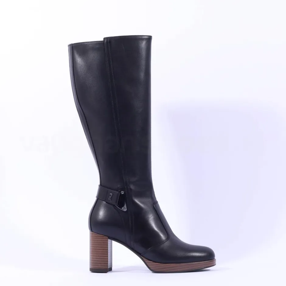 Women NeroGiardini Platform Knee High Boot - Black Leather
