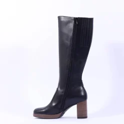 Women NeroGiardini Platform Knee High Boot - Black Leather