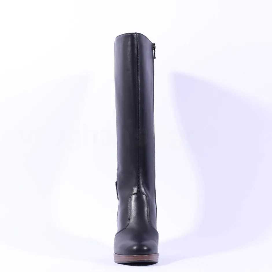 Women NeroGiardini Platform Knee High Boot - Black Leather