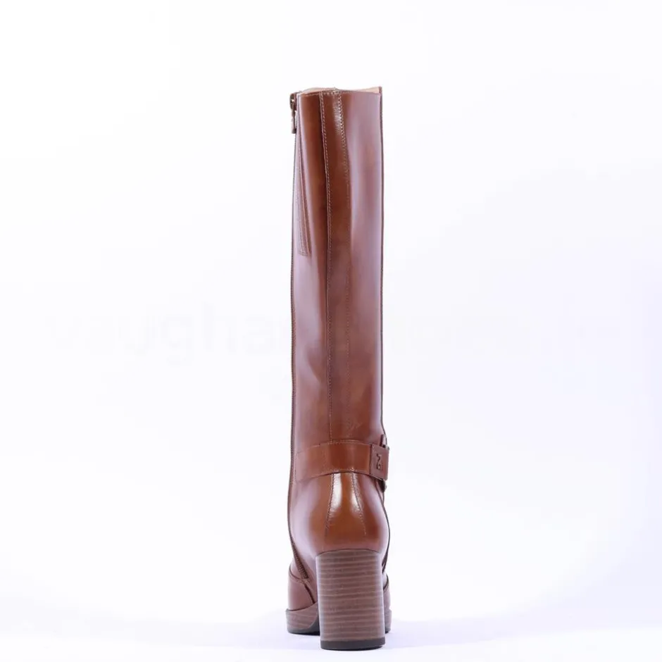 Women NeroGiardini Platform Knee High Boot - Tan Leather