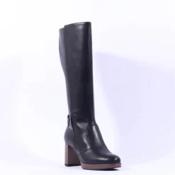 Women NeroGiardini Platform Knee High Boot - Black Leather