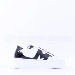 Women Marco Moreo Platform Laced M Trainer - White Black
