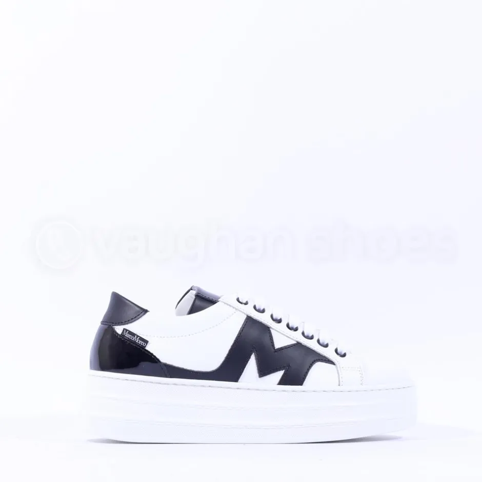 Women Marco Moreo Platform Laced M Trainer - White Black