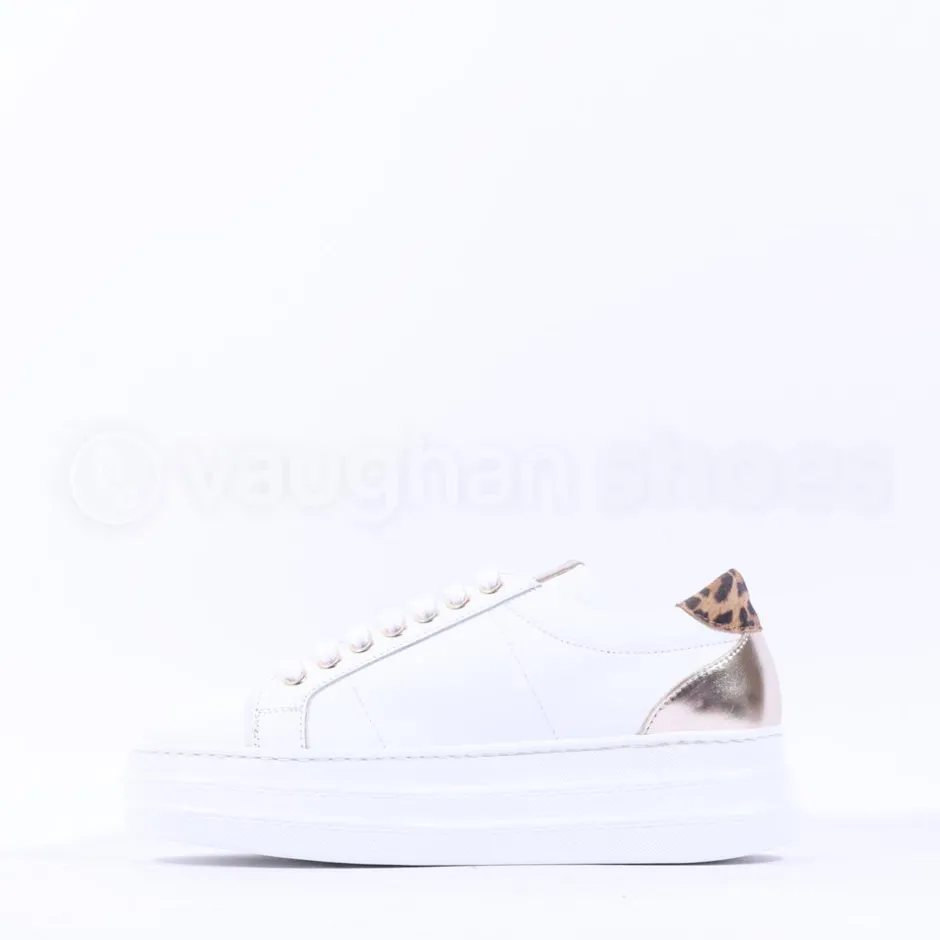 Women Marco Moreo Platform Laced M Trainer - White Leopard