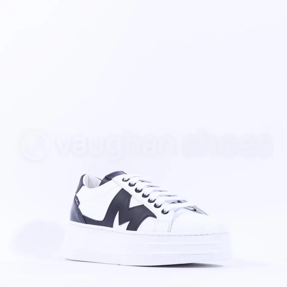 Women Marco Moreo Platform Laced M Trainer - White Black