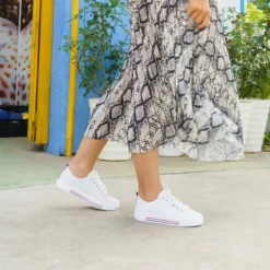 Women Remonte Platform Laced Shoe Harar - White