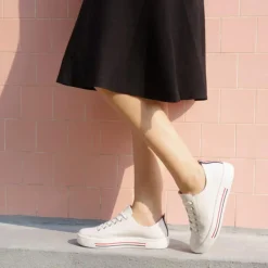 Women Remonte Platform Laced Shoe Harar - White