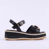 Women Repo Platform Sandwich Sole Sandal - Black