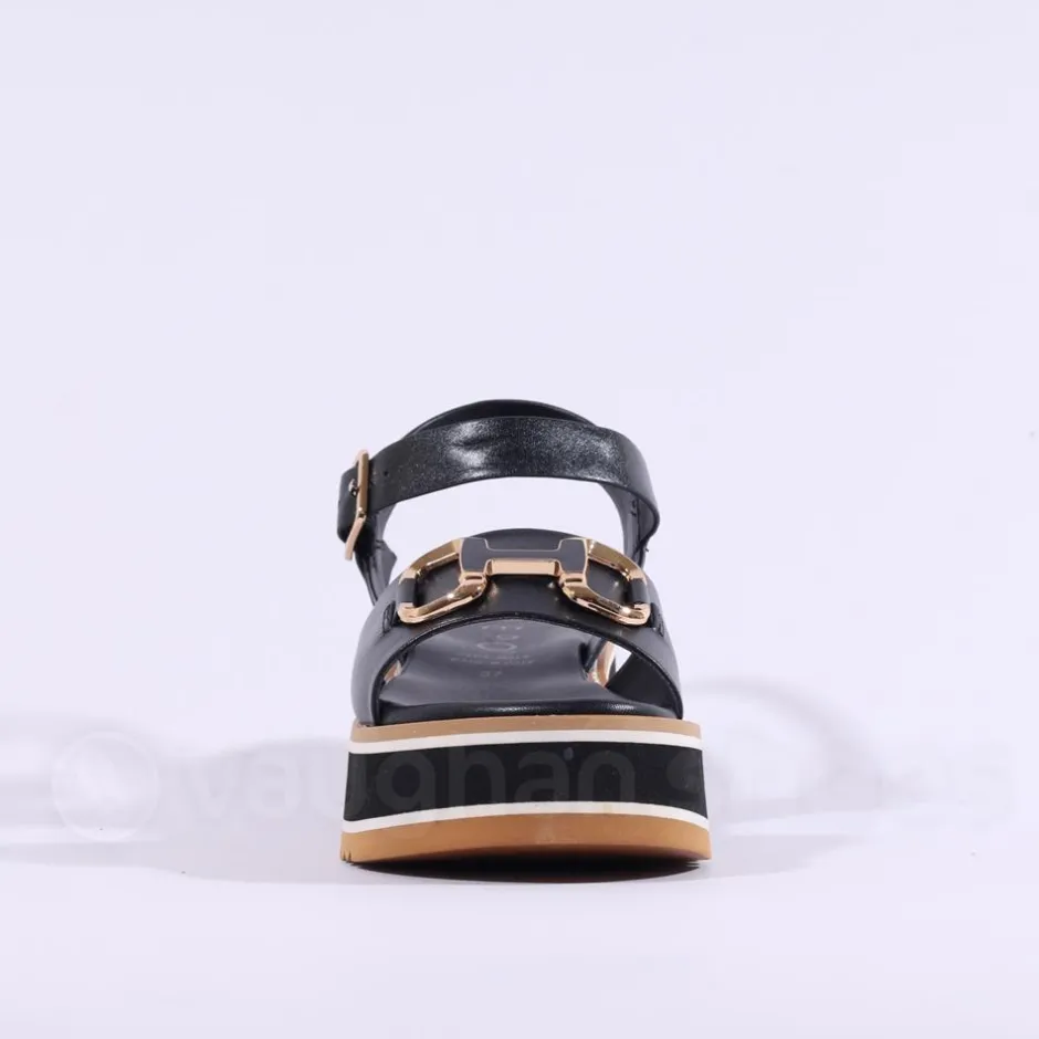 Women Repo Platform Sandwich Sole Sandal - Black