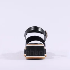 Women Repo Platform Sandwich Sole Sandal - Black