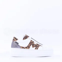 Women Marco Moreo Platform Slip On M Trainer - White Leopard