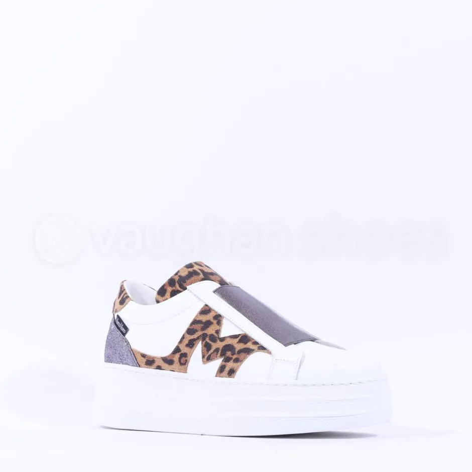 Women Marco Moreo Platform Slip On M Trainer - White Leopard