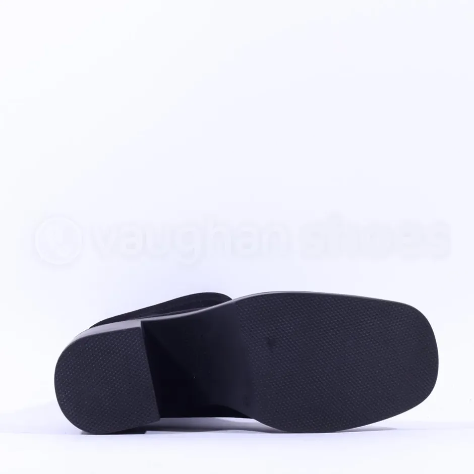 Women Miss Elastic Platform Sock Boot - Black Suede