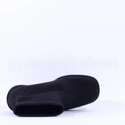 Women Miss Elastic Platform Sock Boot - Black Suede