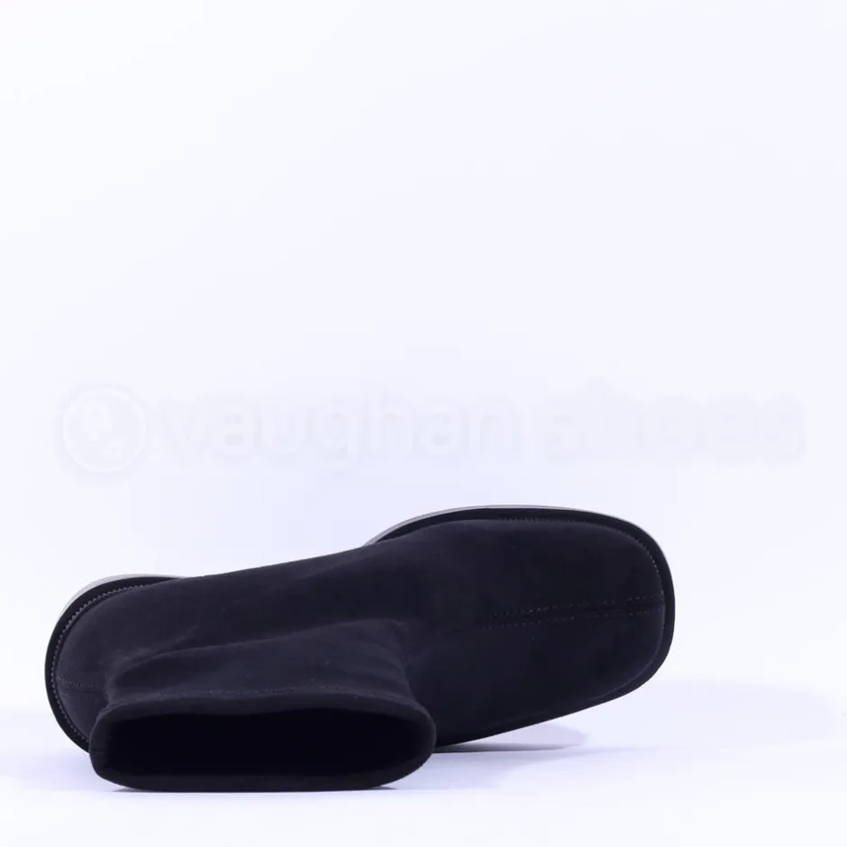 Women Miss Elastic Platform Sock Boot - Black Suede