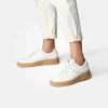 Women Paul Green Platform Soft Gumsole Trainer - White Tan