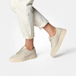 Women Paul Green Platform Soft Gumsole Trainer - Cream Leather