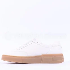 Women Paul Green Platform Soft Gumsole Trainer - White Tan