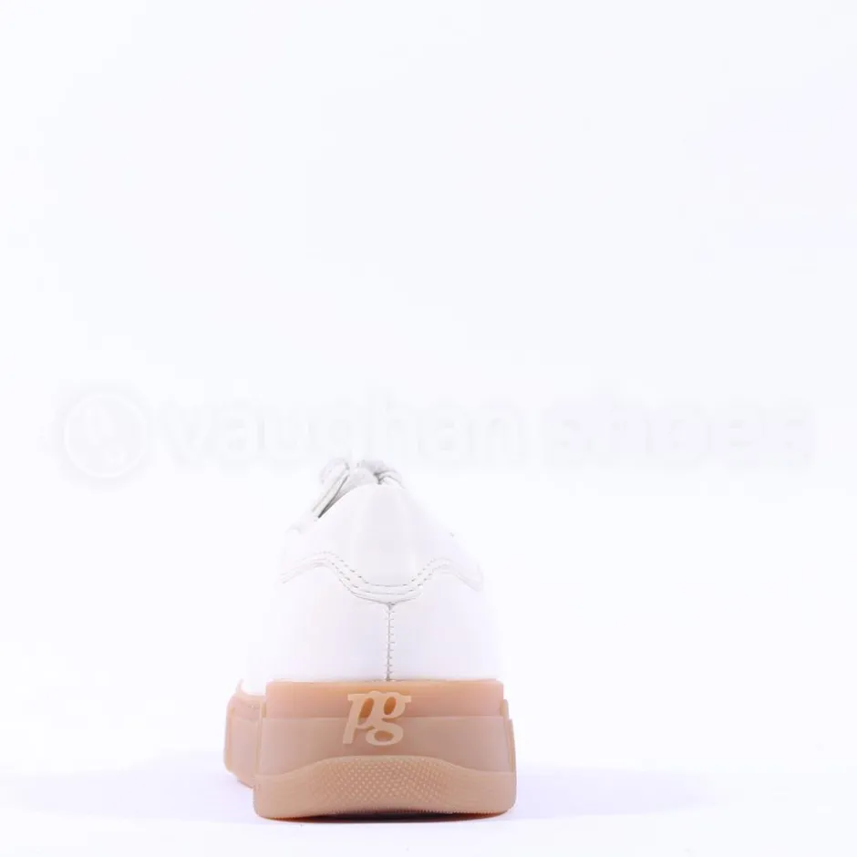 Women Paul Green Platform Soft Gumsole Trainer - White Tan