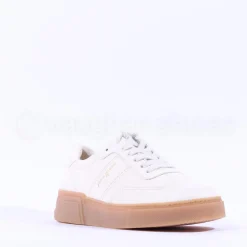 Women Paul Green Platform Soft Gumsole Trainer - White Tan