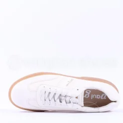 Women Paul Green Platform Soft Gumsole Trainer - White Tan