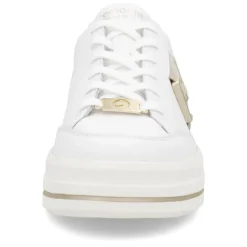 Women Remonte Platform Stripe Trainer - White Gold