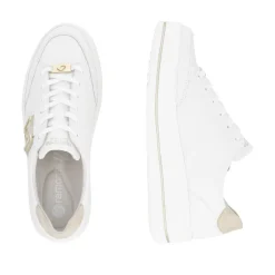 Women Remonte Platform Stripe Trainer - White Gold
